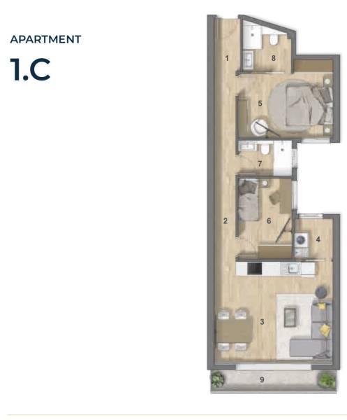 APARTAMENTO NUEVO EN COMPLEJO NUEVO PUERTO DE SANTIAGO
